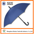 Lidar com cor azul grande barato personalizado impressão guarda-chuva com gancho plástico